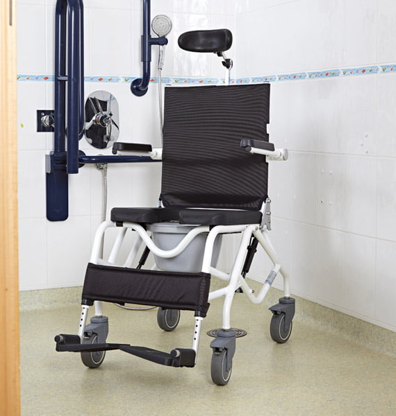 Mackworth M80 Tilt in Space Shower Chair Prism Medical UK, moving