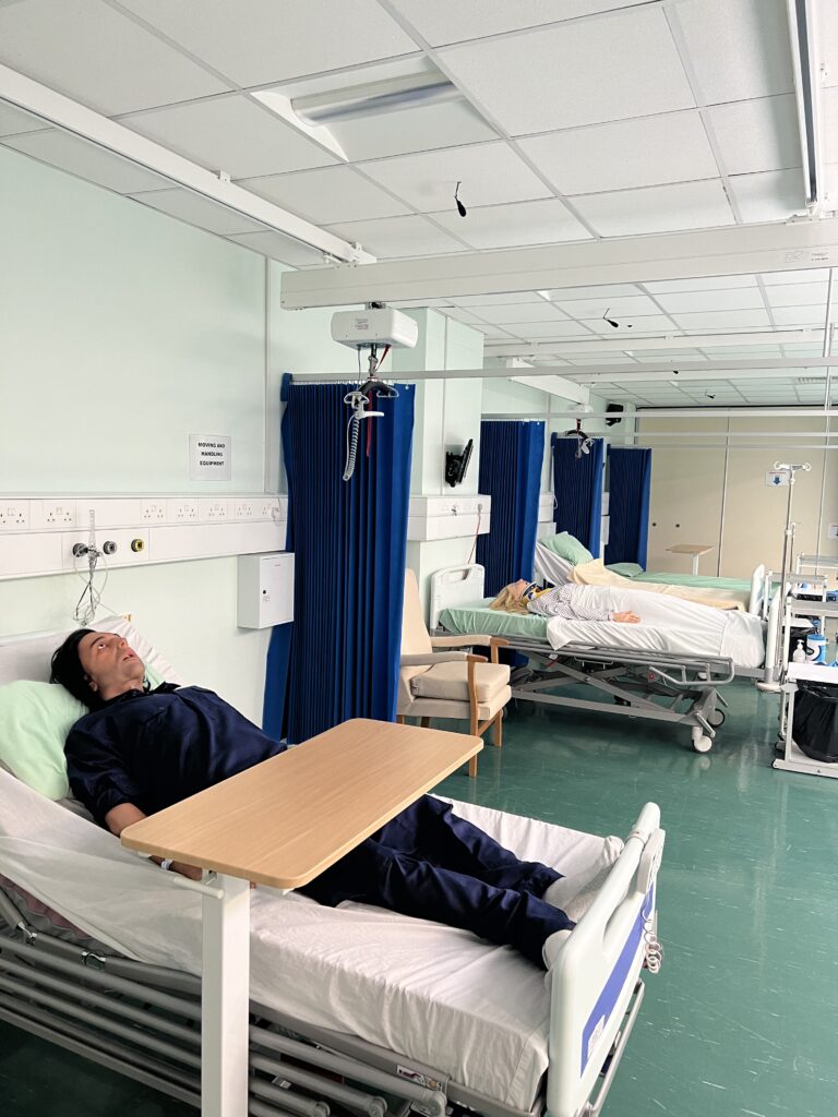 Moving and Handling training room at the University of Central Lancashire
