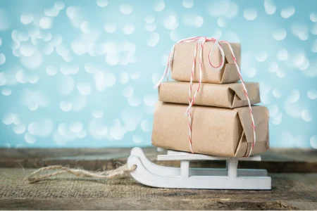 Sleigh with parcels